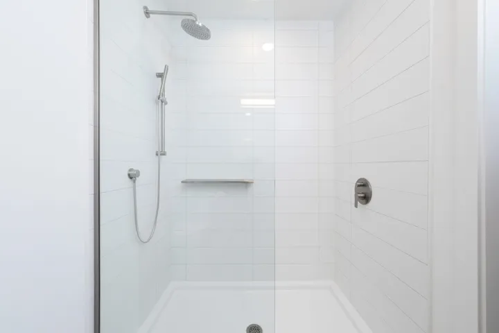 Bathroom featuring a stall shower