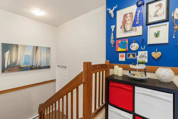 Hallway with an upstairs landing