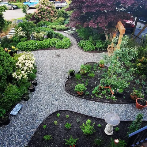 View of yard featuring a vegetable garden