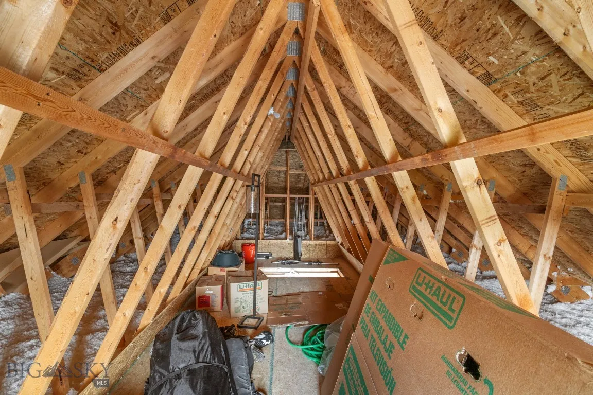 Storage space above garage