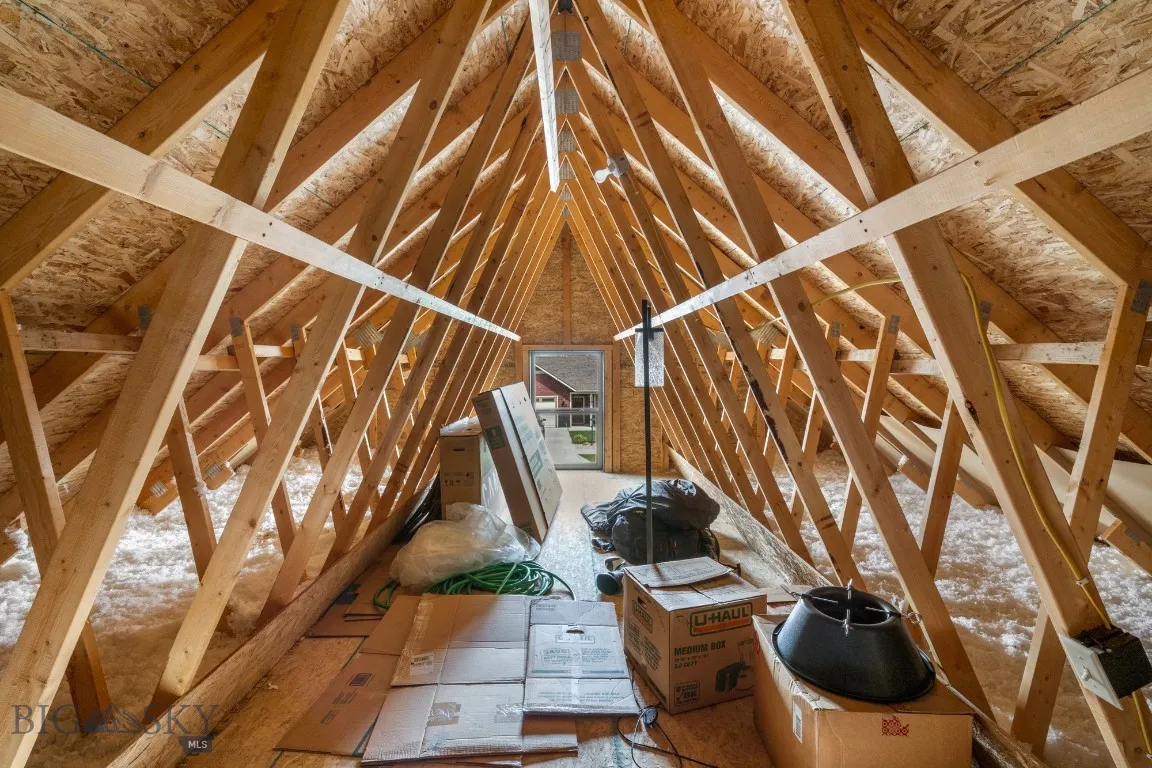 Storage space above garage