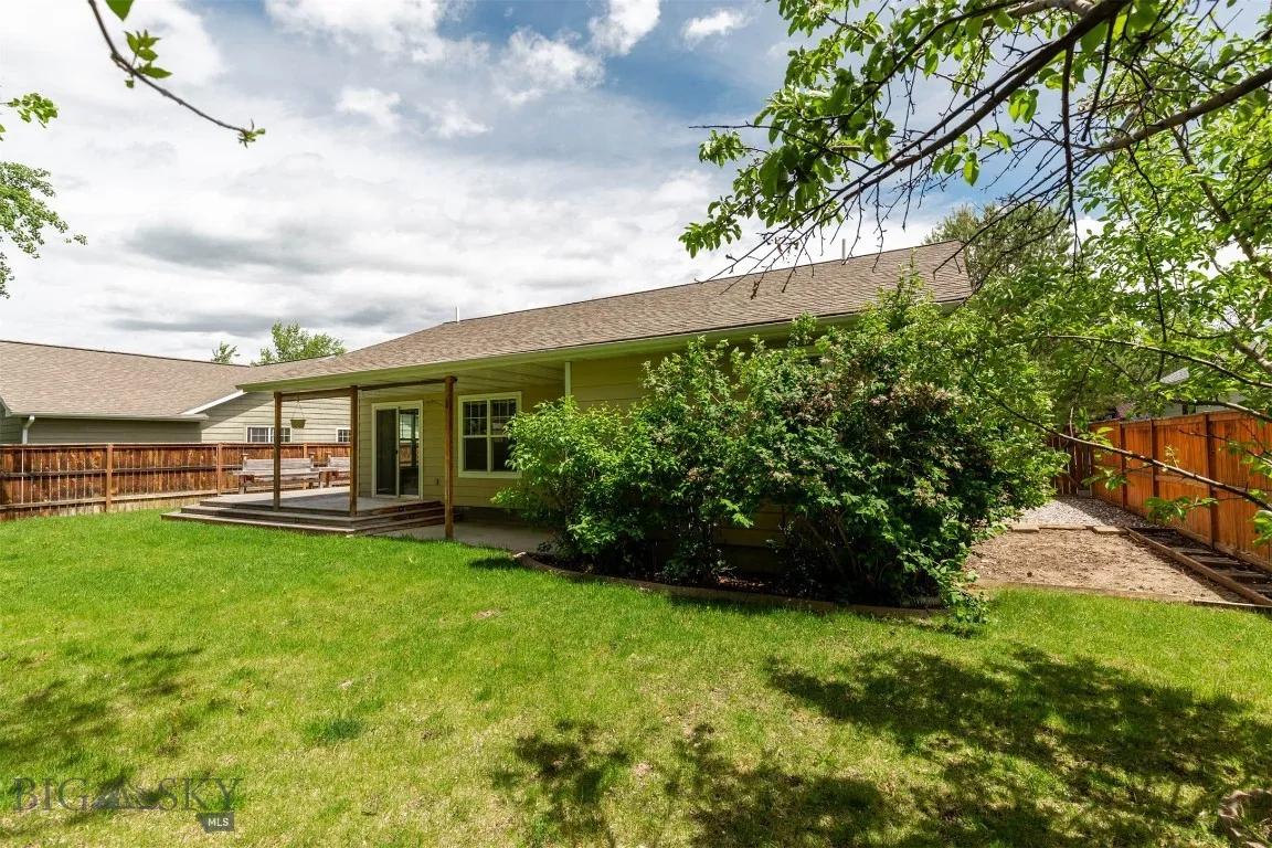 Yard with garden spot