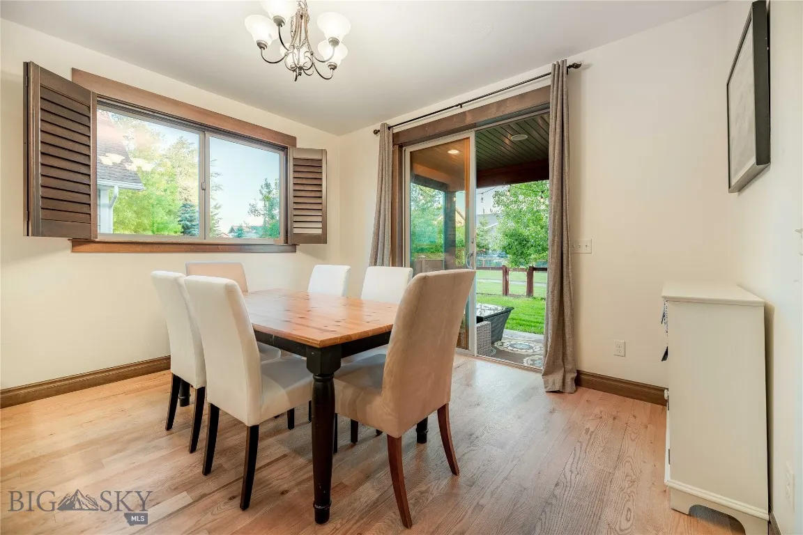 Dining area adjacent to outdoor patio