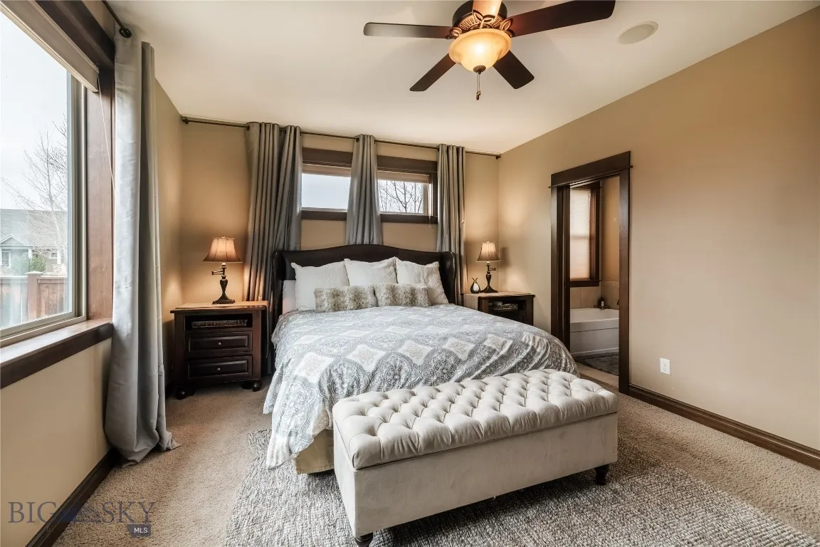 Main floor master bedroom - staged