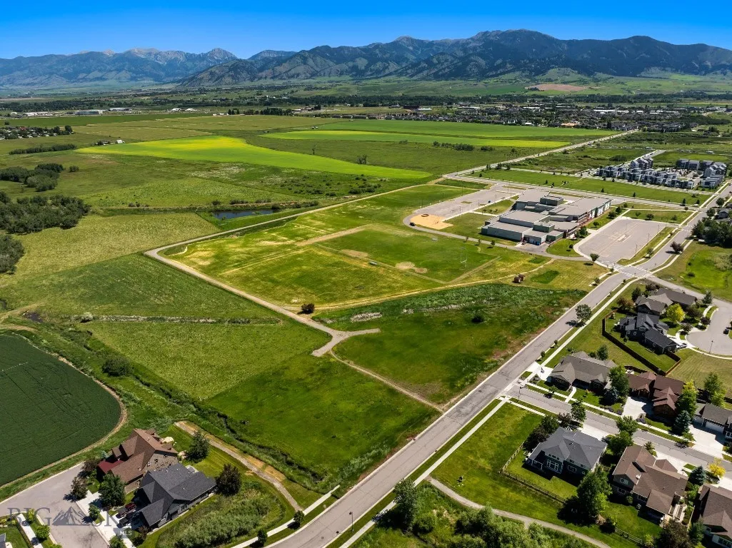Overhead view of the lots from the southwest