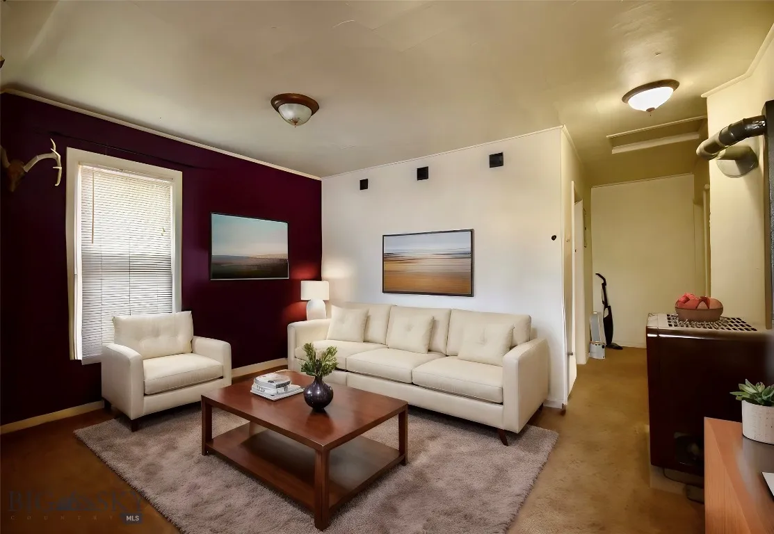 Virtually staged upstairs living room