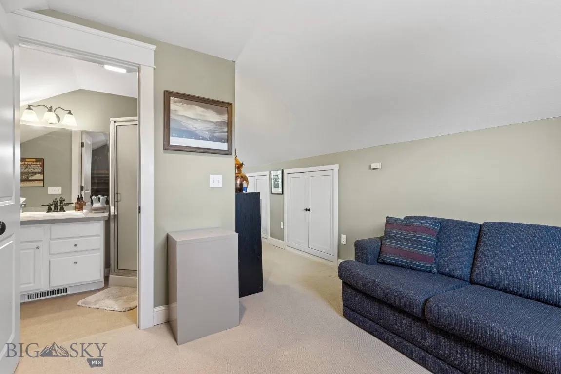 Over garage lofted bedroom with 3/4 bath