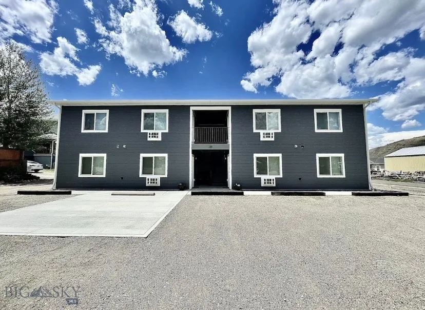 Front of building.