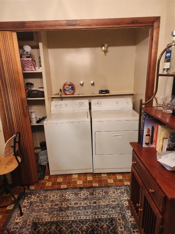 Laundry area with separate washer and dryer