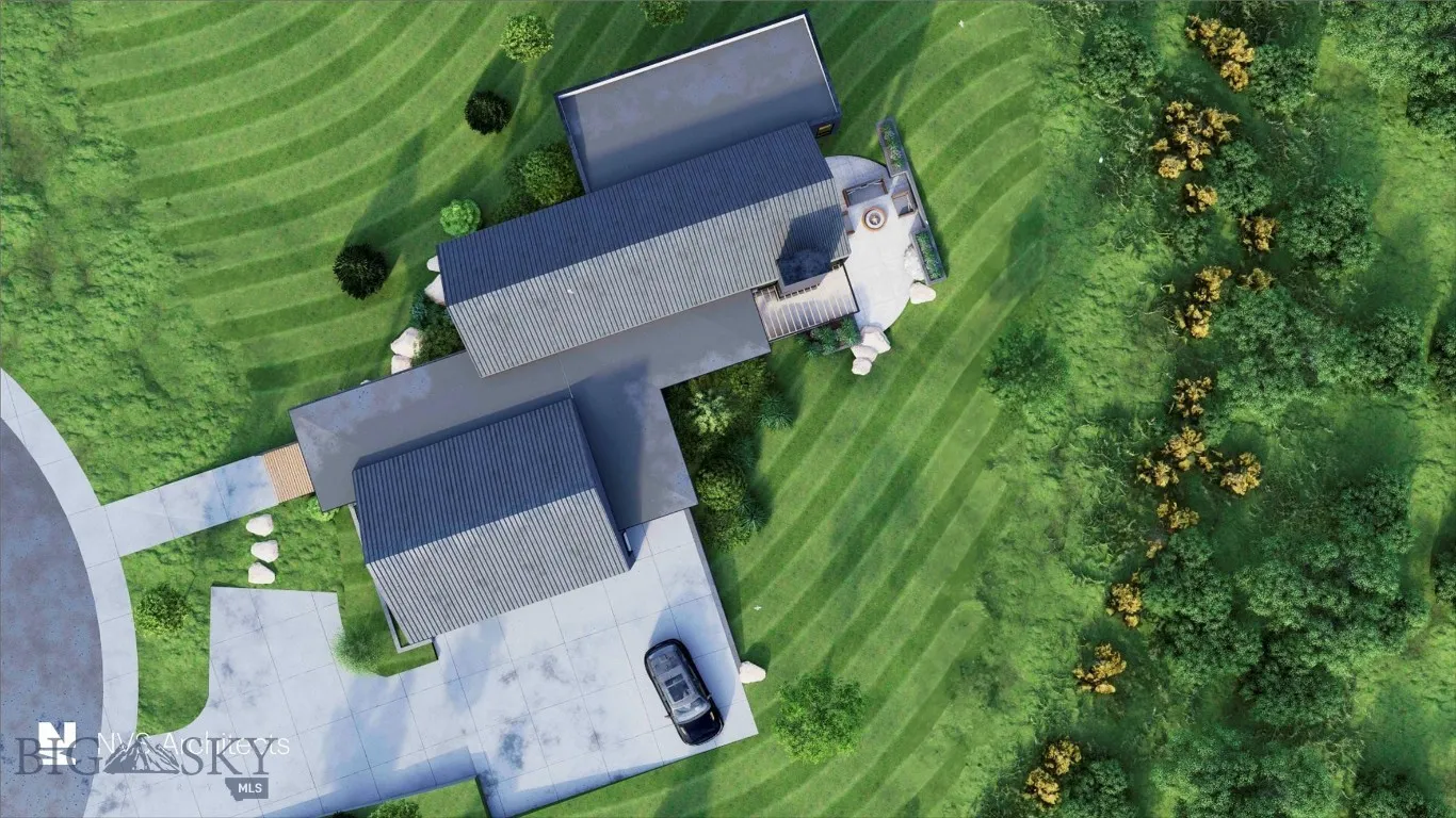 Birds eye view of property