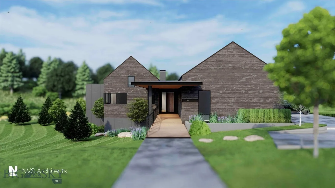 View of front of property with a front lawn