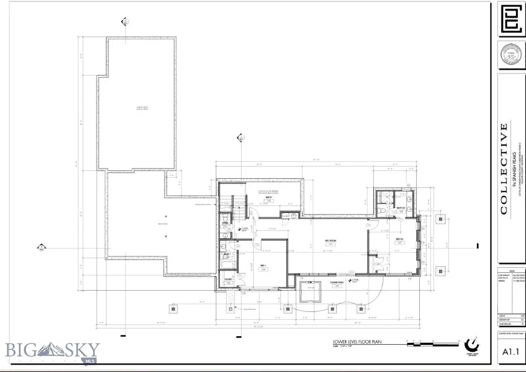 Spec house lower level floorplan lot 94