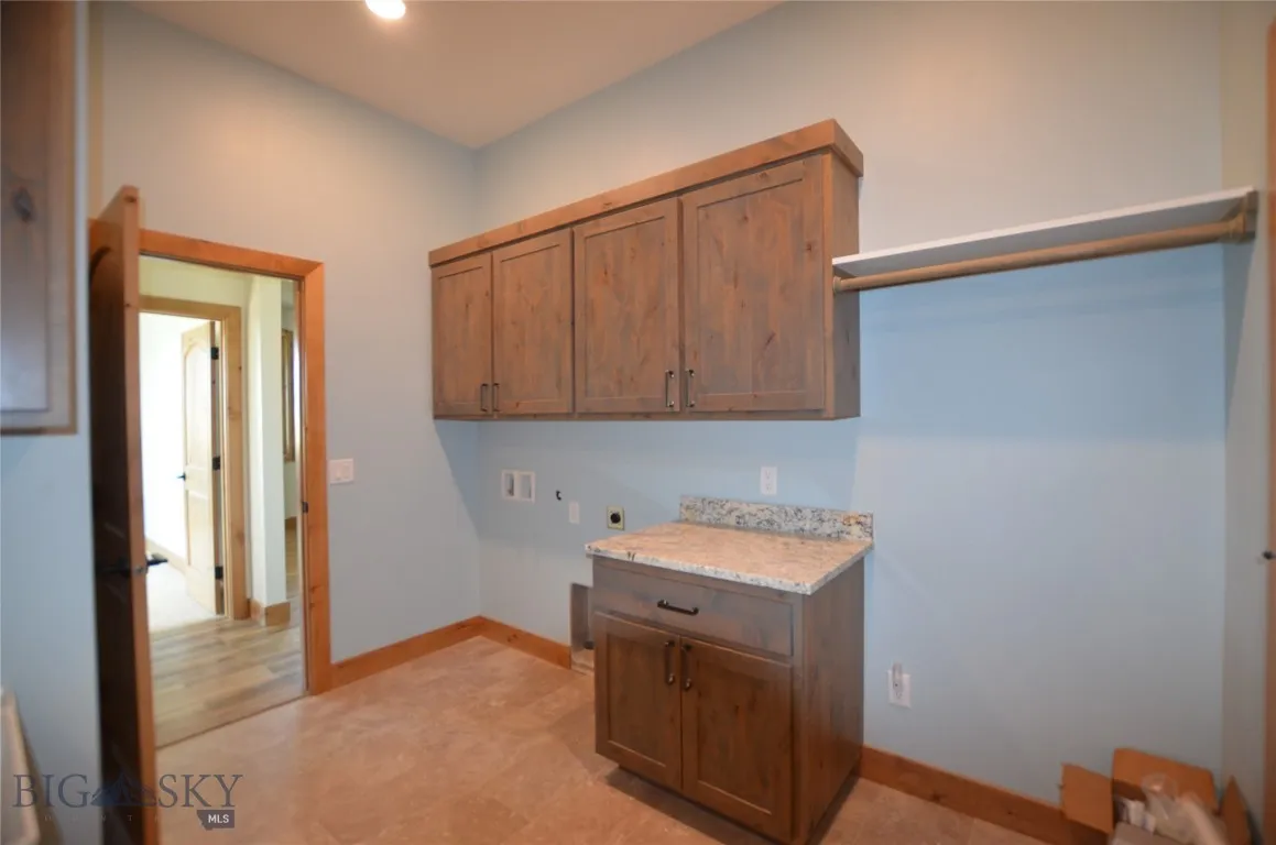 Laundry room off garage