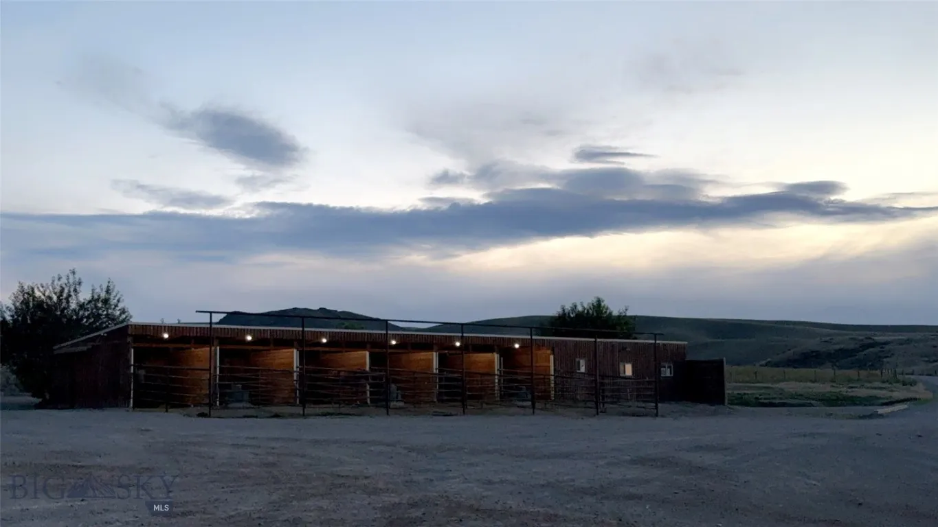 Evening Small Horse Barn Lights
