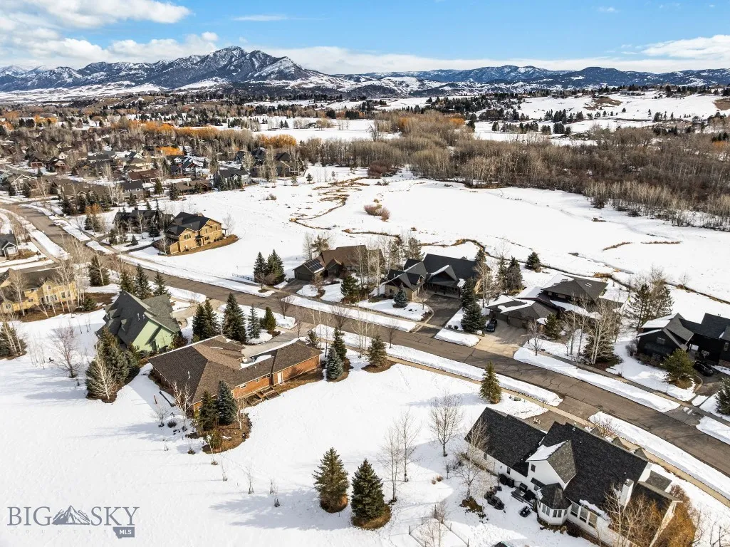 Proximity to community pond with Bridger views looking northeast