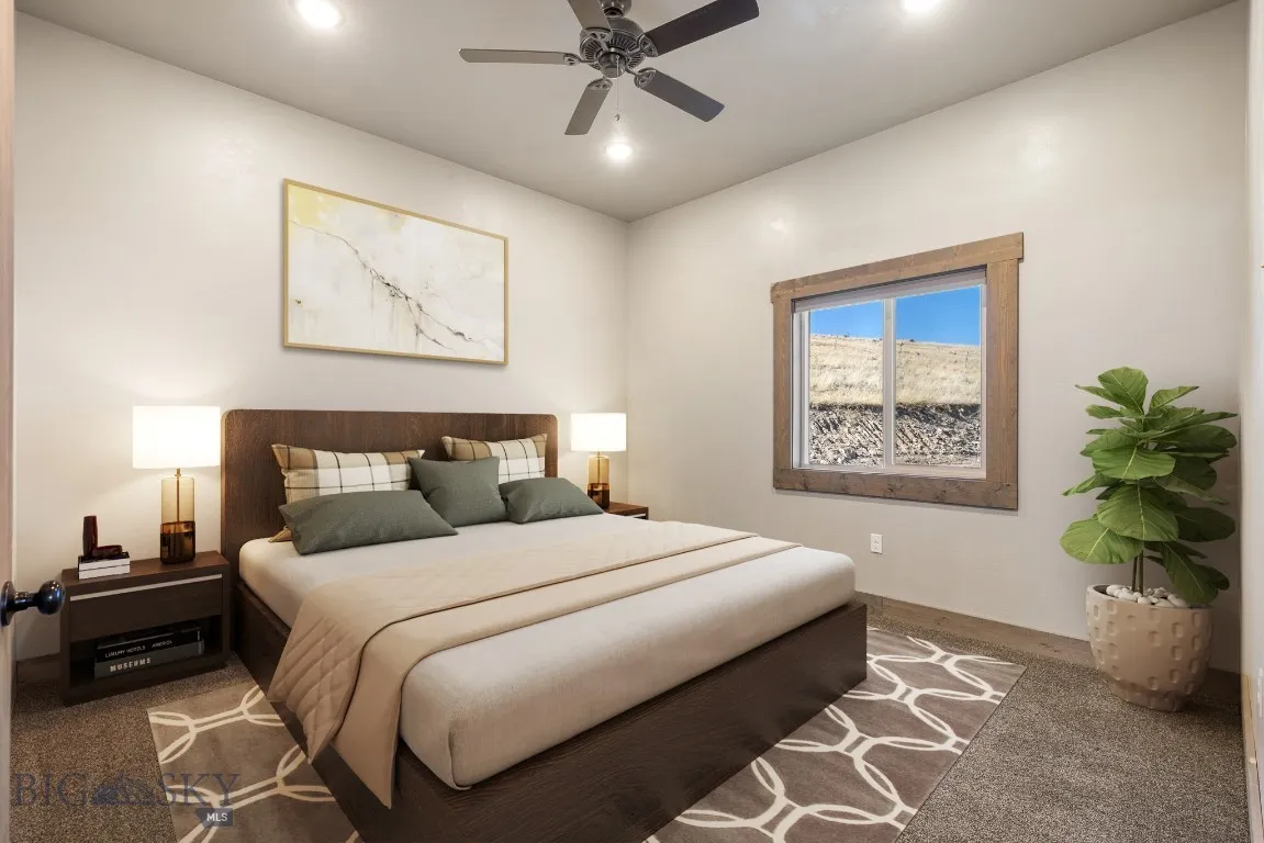 Virtually Staged Master Bedroom
