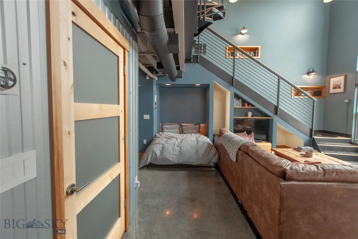 Murphy bed in family room