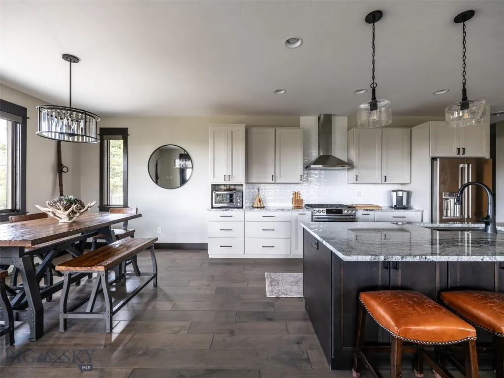Kitchen and dining area