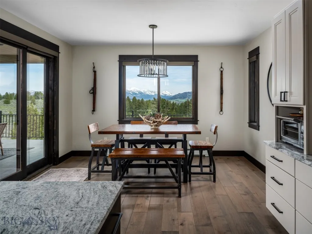 Dining area and entry to porch