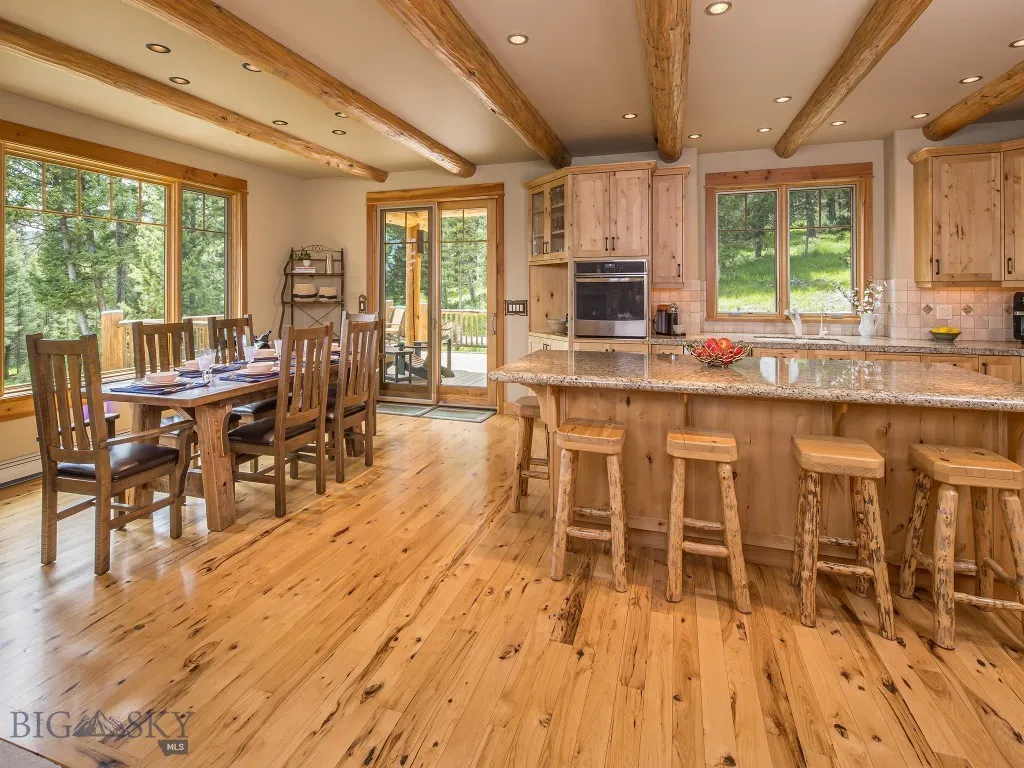 Open kitchen dining area