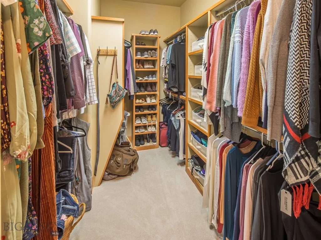 Two walk-in closets in master