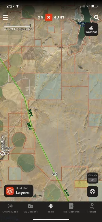 The 640+ acres of landlocked State land bordering the property to the east