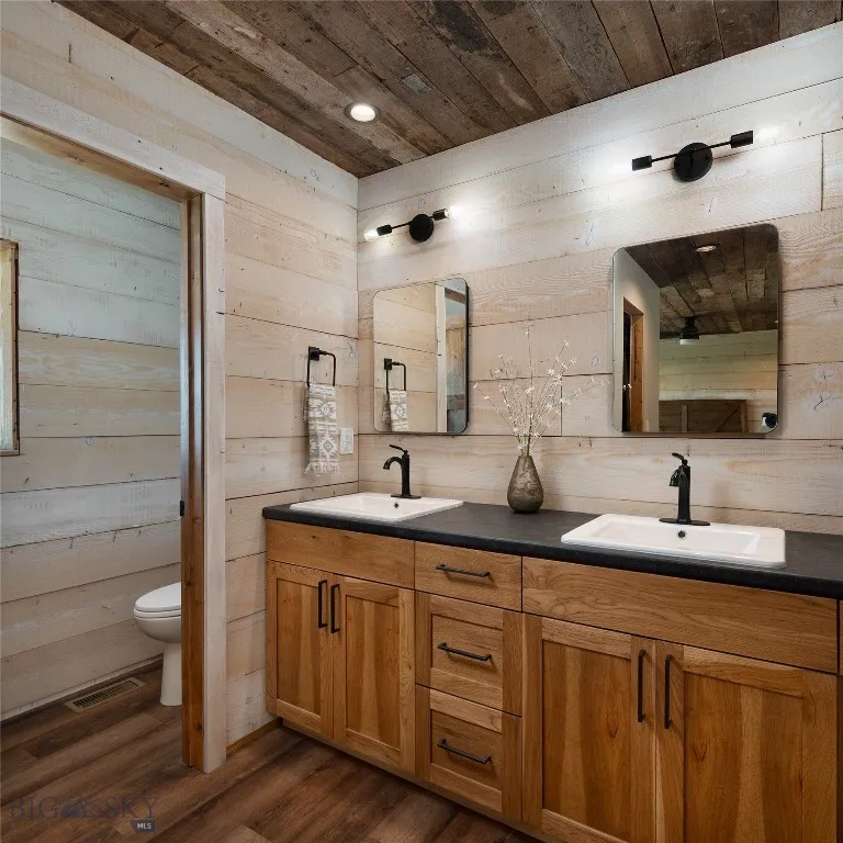 Master bath vanity and WC