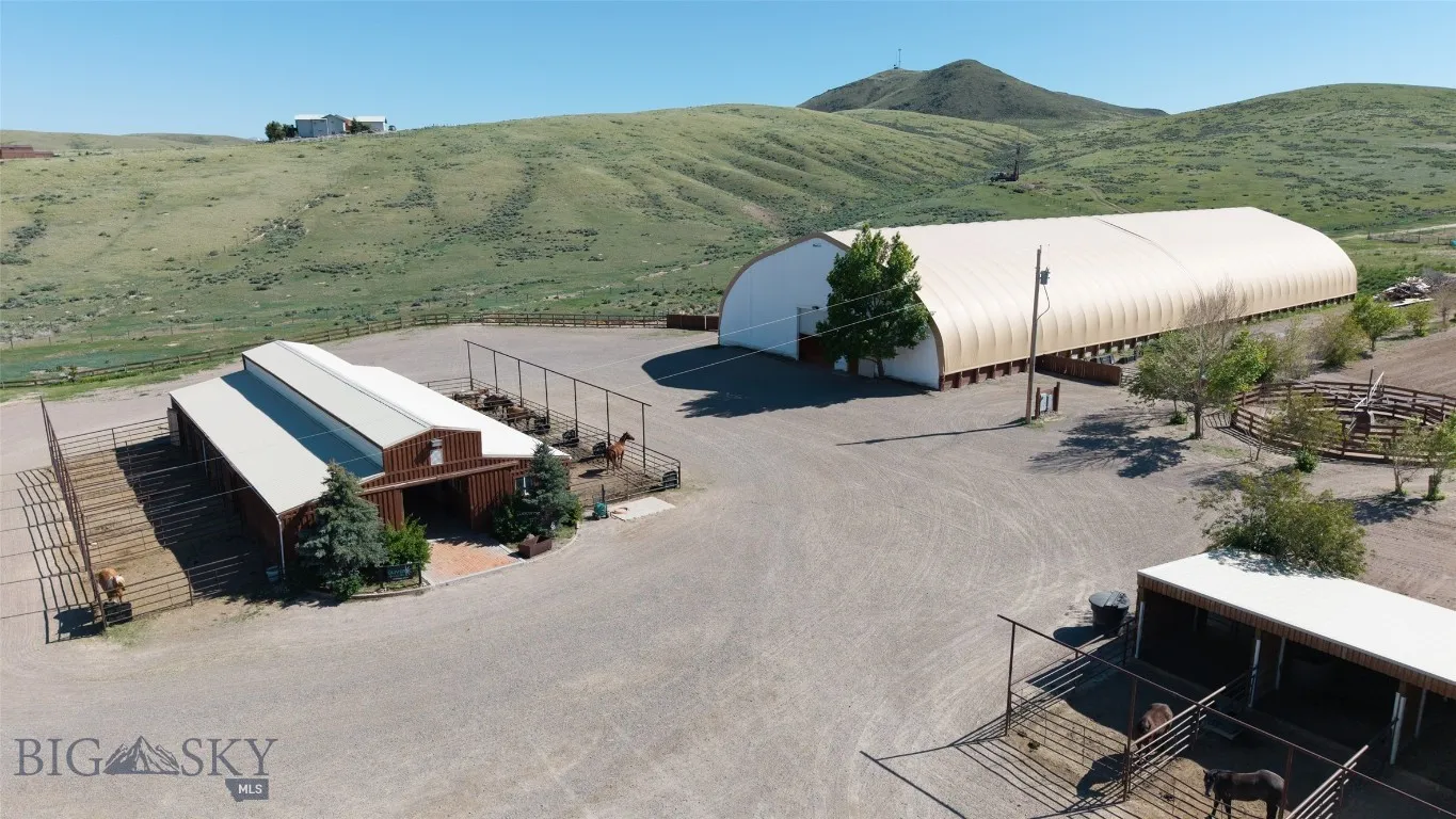 Overhead of Main Barn and Indoor Arena