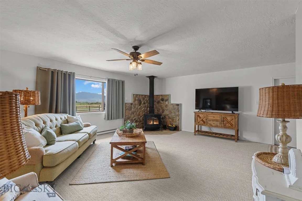 Large picture windows in living room