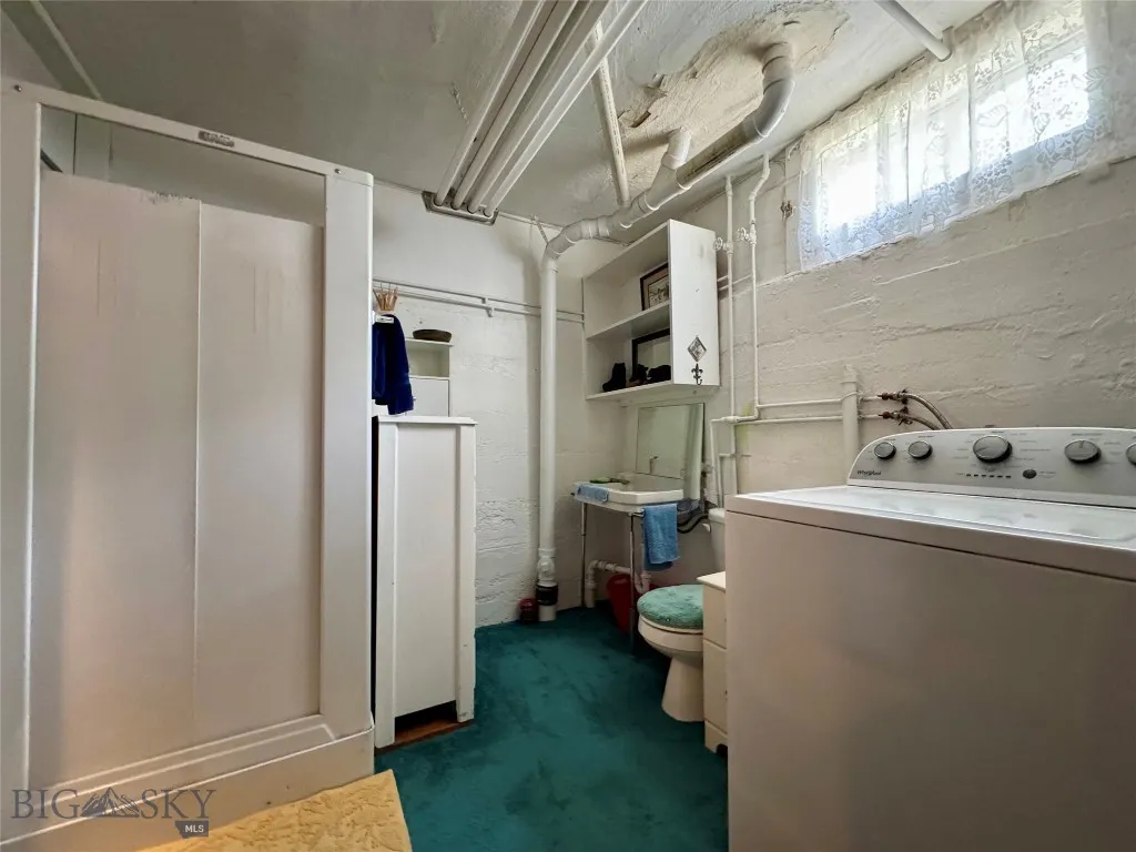Basement 3/4 Bathroom wBbrand New Washer