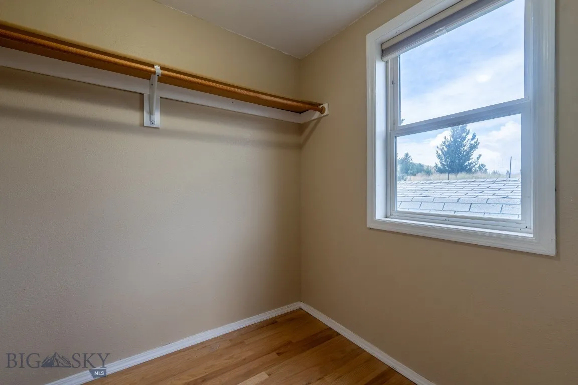 Main level, walk-in closet in primary bedroom