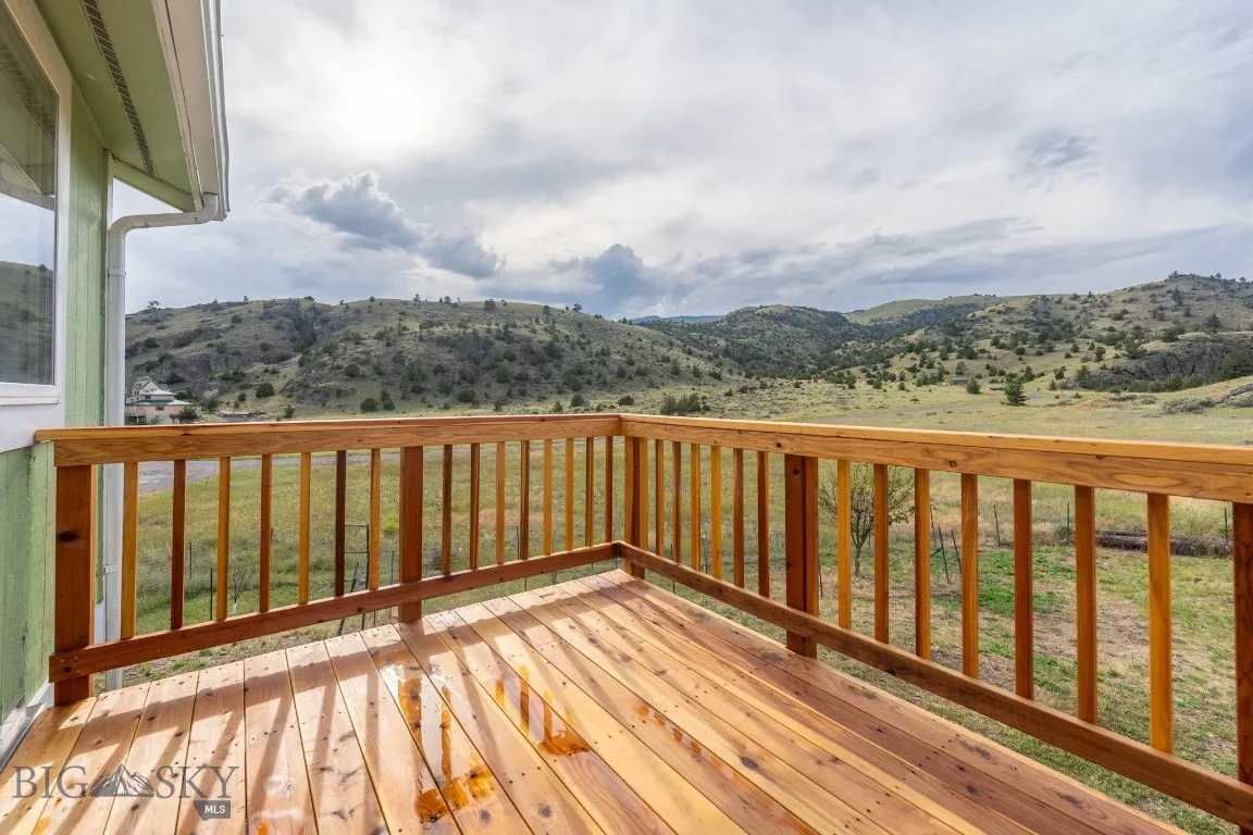 Redwood balcony off dining area