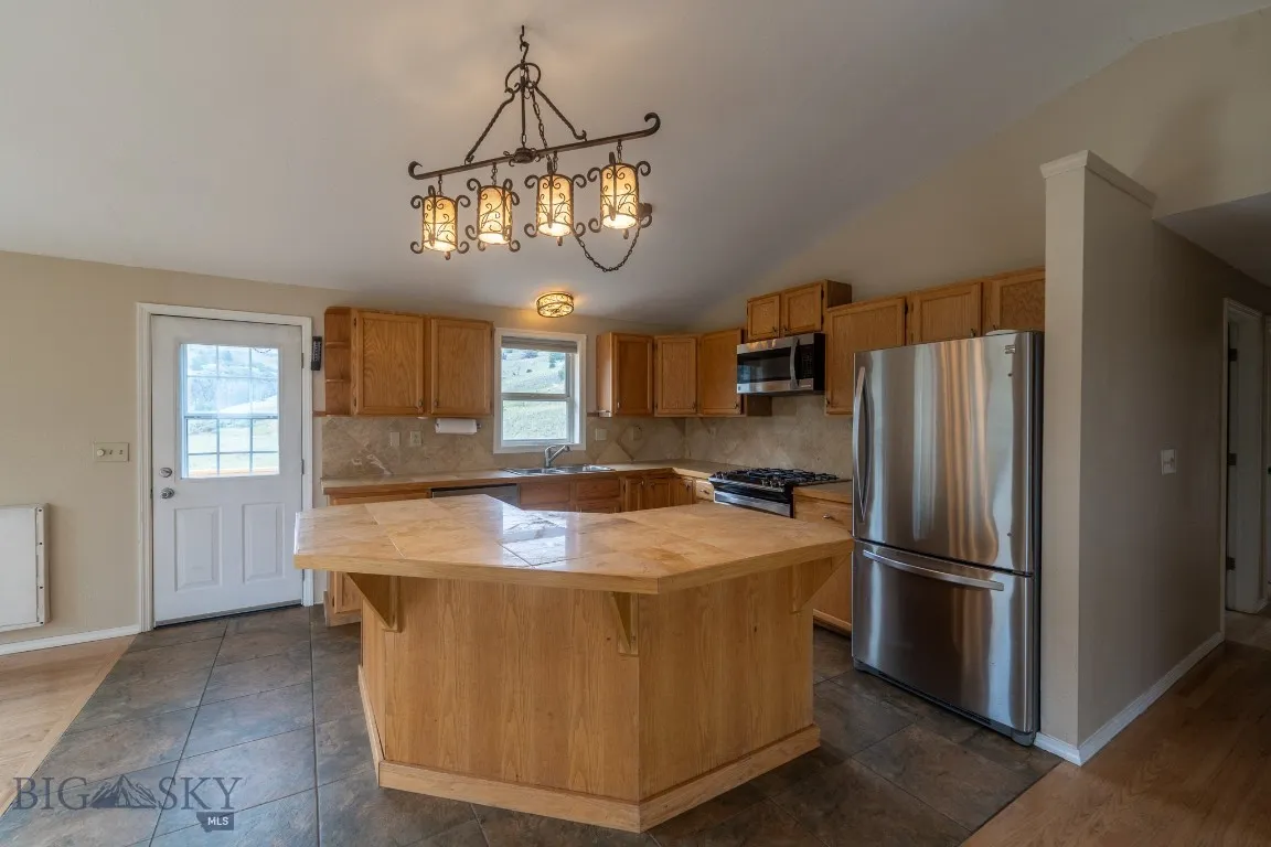 Main level, open concept kitchen