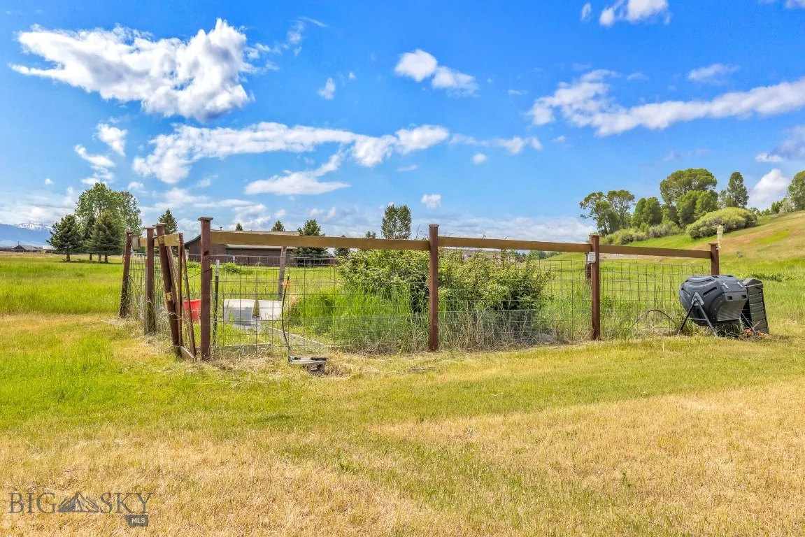 Fenced garden area.