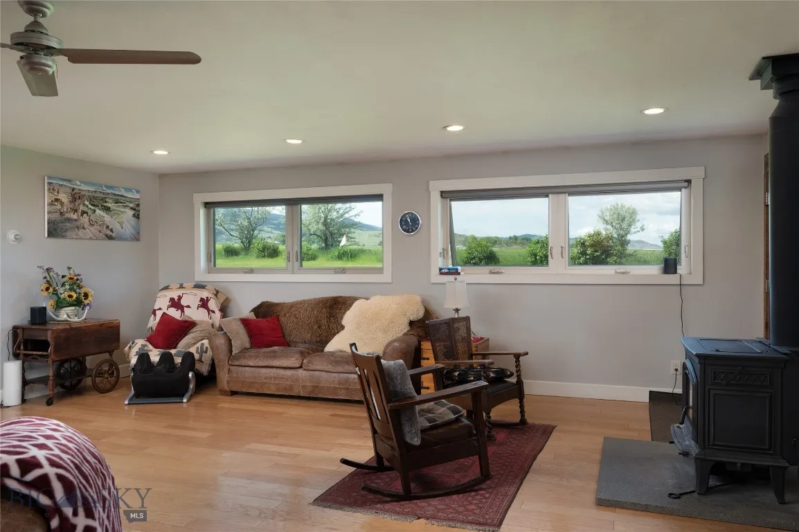 Wood burning stove in gathering place for cozy winter mornings