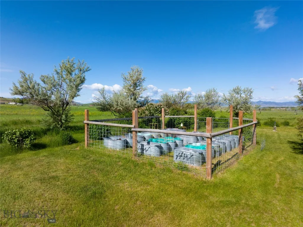 Fenced raised garden beds
