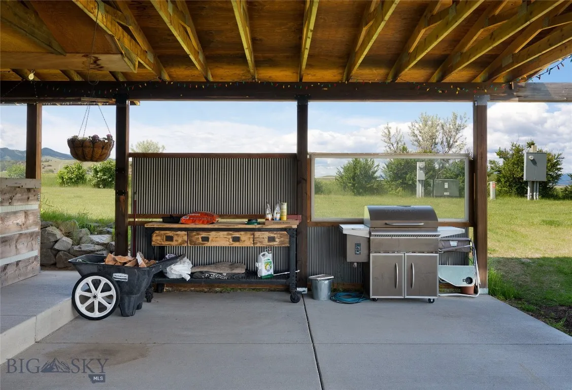BBQ Central on Front Covered Porch