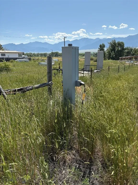 Meter post at front of lot