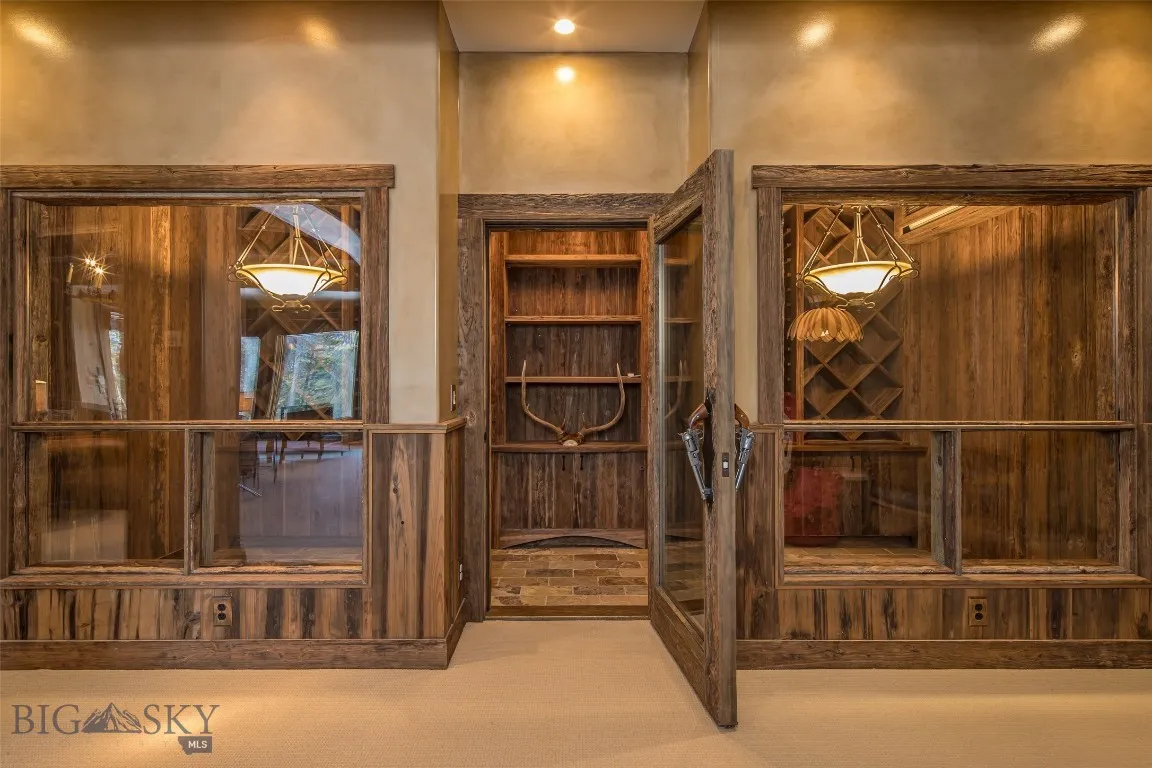 Glassed in climate controlled Wine Cellar