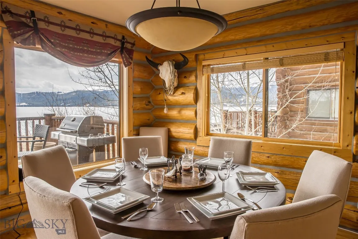 Dining overlooking Hebgen Lake