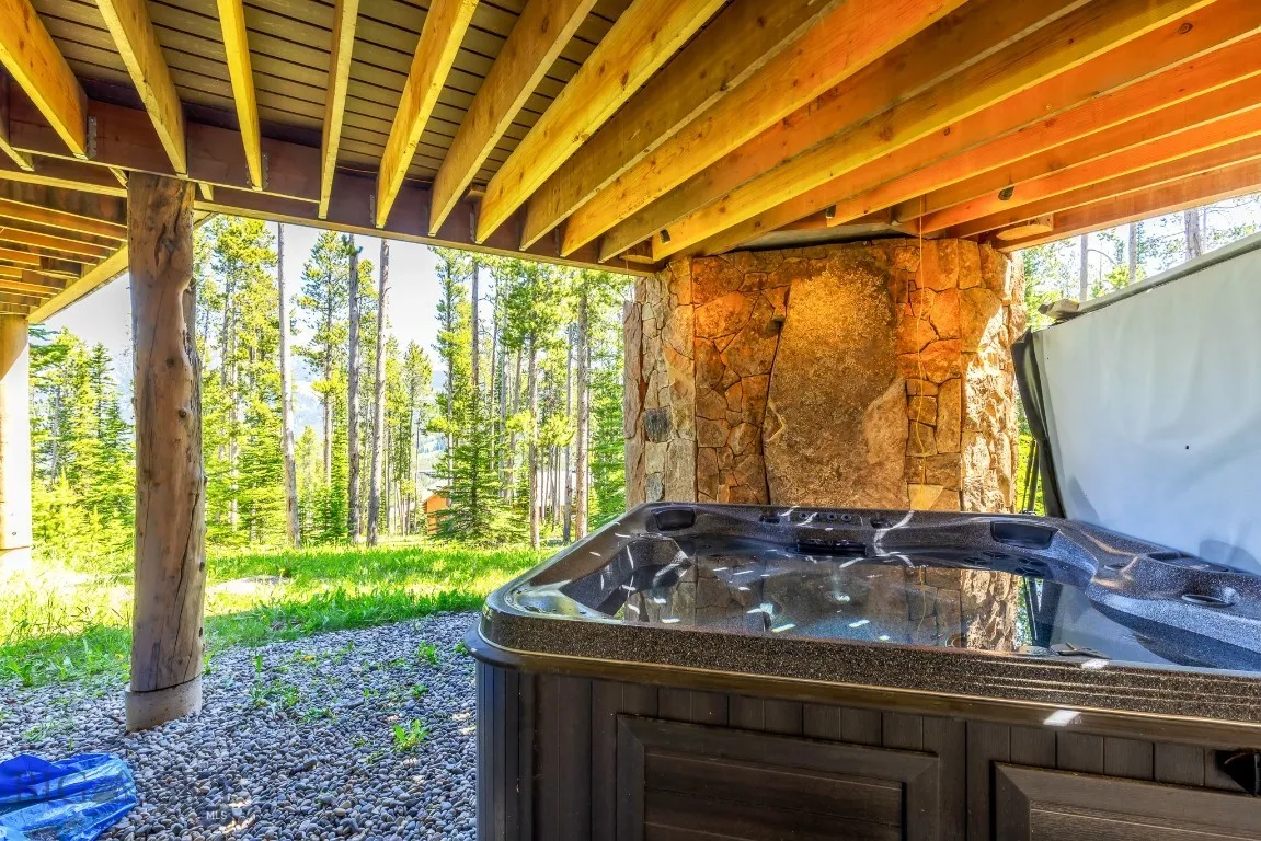 Lower level hot tub