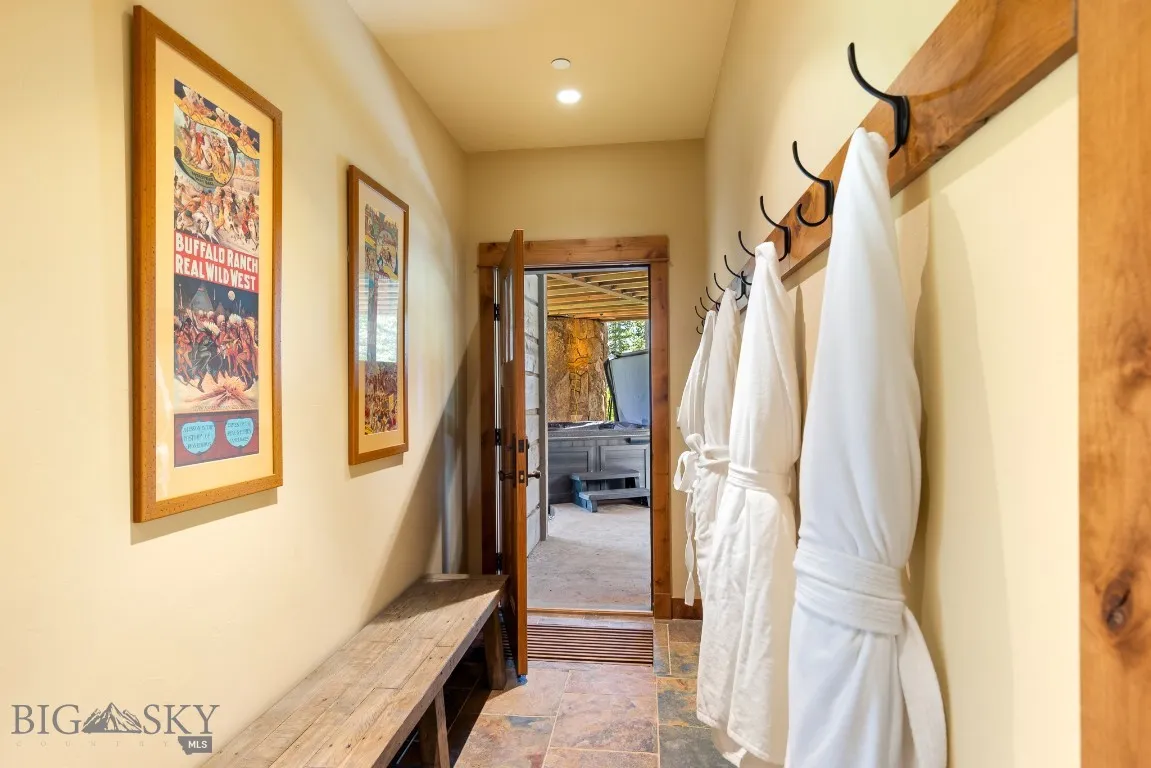 Lower level hot tub access