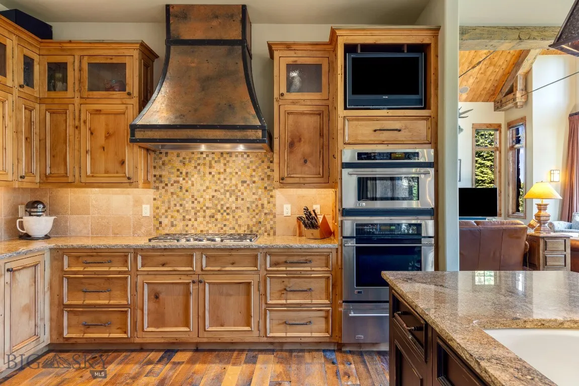 Gourmet kitchen with custom cabinetry