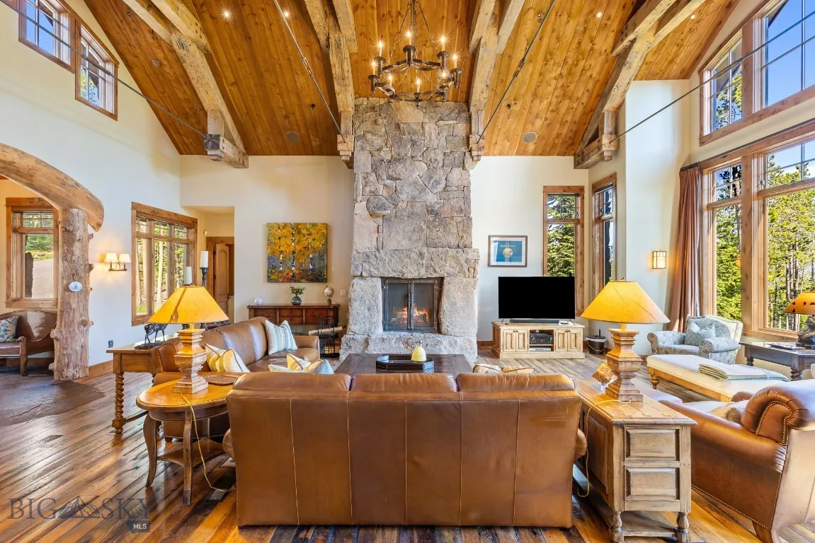 Beautiful log and timber accents