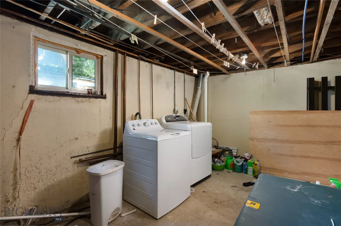 Shared laundry/mechanical room that is separate from both units