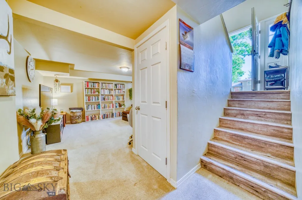 Downstairs Landing view into Living Room and Split Level Entry