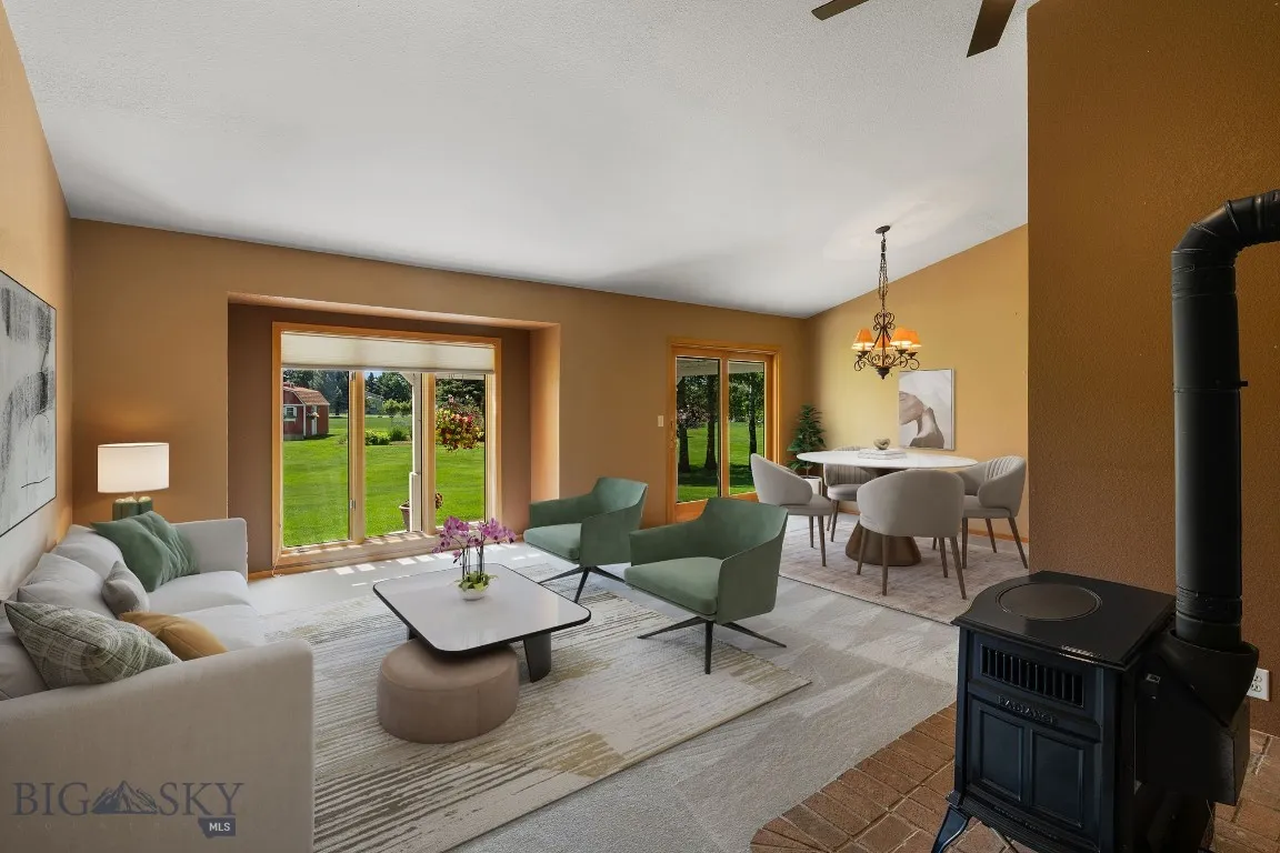 Virtually Staged Living/Dining Room