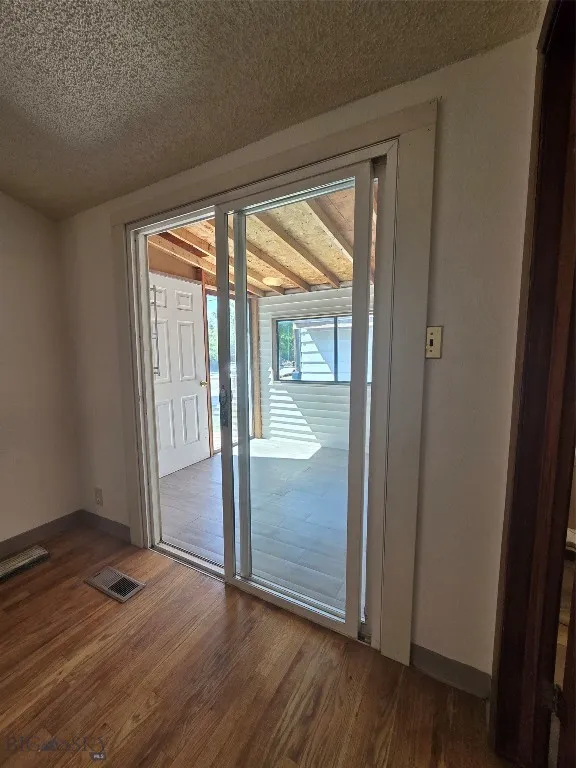 sliding door into enclosed porch