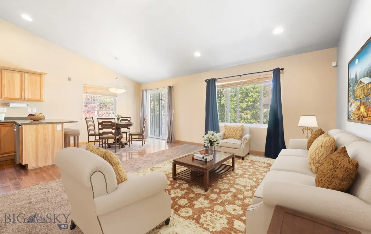 Virtually staged living room.