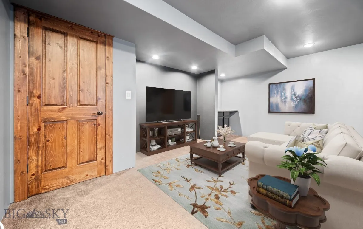 Virtually staged basement